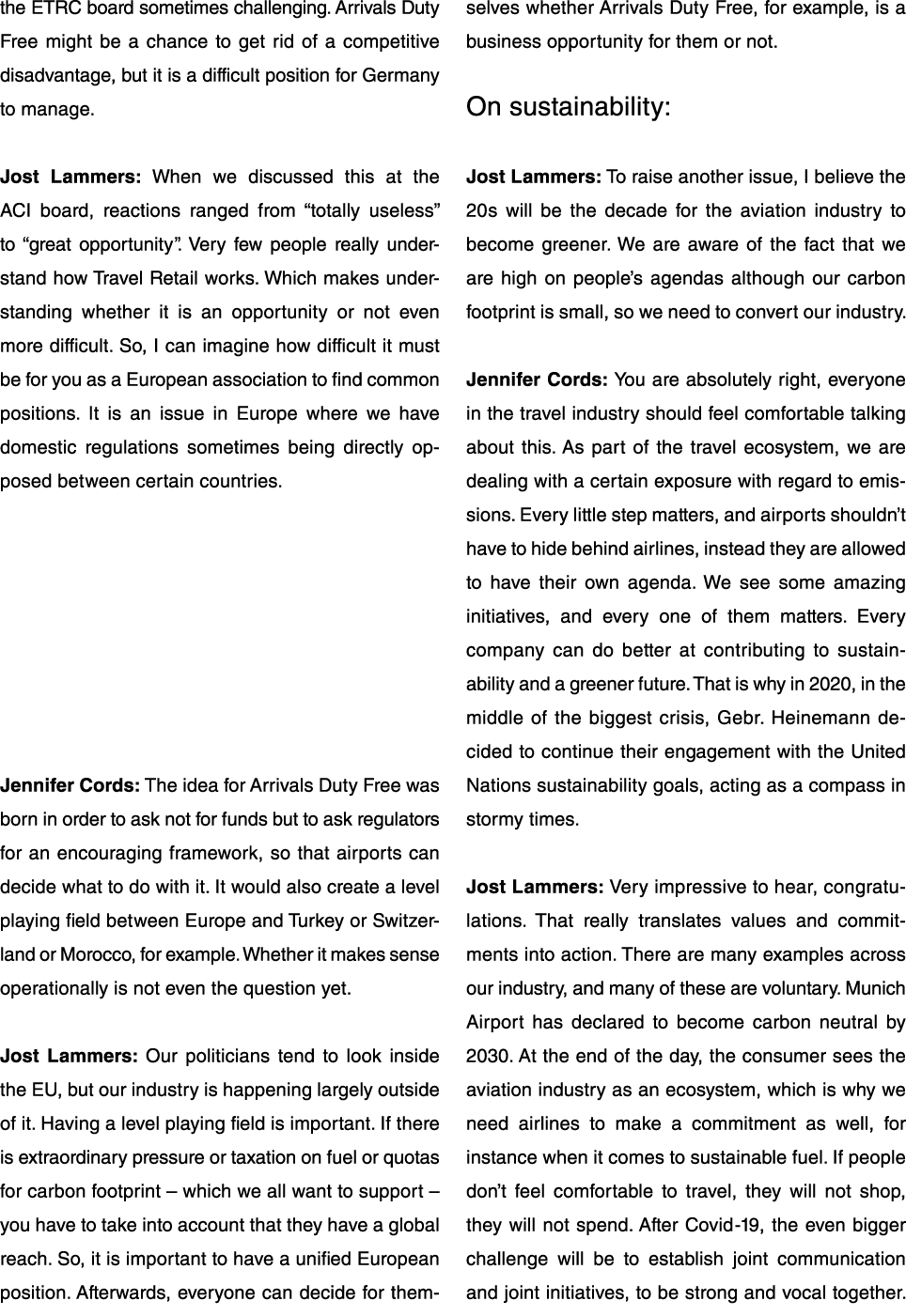 the ETRC board sometimes challenging  Arrivals Duty Free might be a chance to get rid of a com petitive disadvantage,   